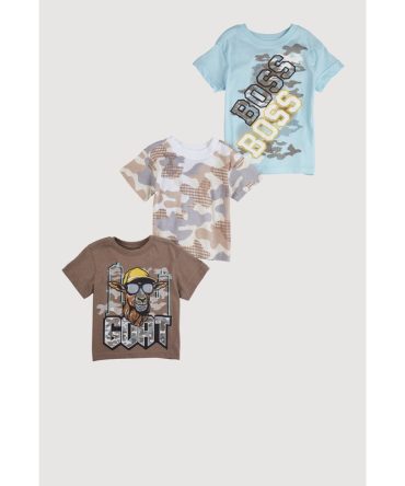 Baby Boys 12-24M Camo GOAT Graphic Tees 3 Pack