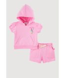 Baby Girls 0-9M Team Cute Glitter Graphic Sweatshirt and Joggers
