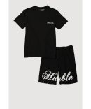 Trendy Greek Key Rib Knit Cropped Tube Top