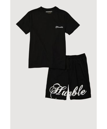 Boys Humble Graphic Tee and Sweatshorts