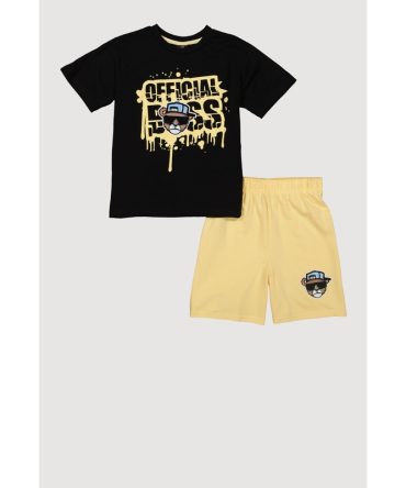 Boys Official Boss Graphic Tee and Shorts