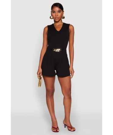 Chain Link Detail Romper