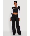 Crepe Knit Paper Bag Waist Belted Dress Pants