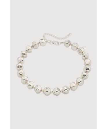 Metallic Beaded Statement Necklace