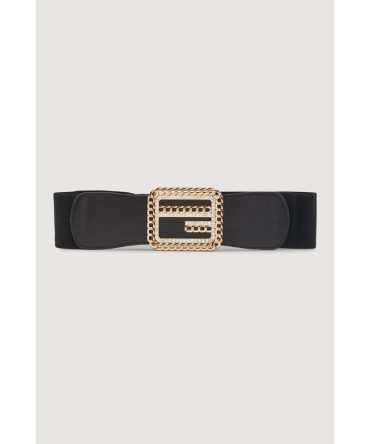 Plus Size Chain Detail Buckle Stretch Belt