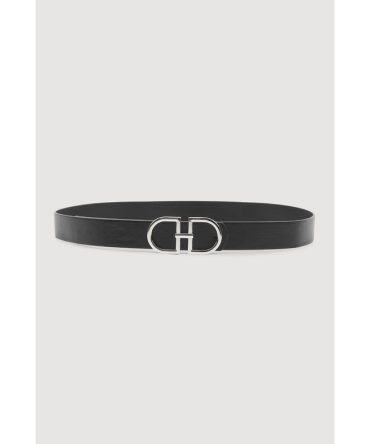 Plus Size Faux Leather Metallic Buckle Belt