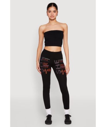 She Is Me Graphic Leggings