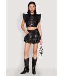 Toggle Drawstring Mini Cargo Skirt