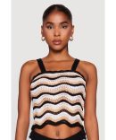 Wavy Striped Crochet Pants