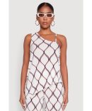 Almost Famous Pointelle Crochet Tie Front Top