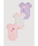 Baby Girls 0-9M Daisy Graphic Hooded Top and Shorts