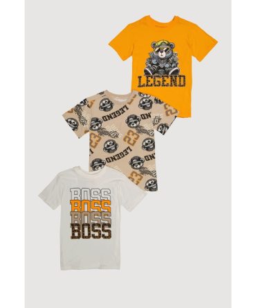 Boys Boss Legend Graphic Tees 3 Pack
