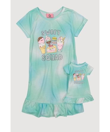 Girls Sweet Squad Graphic Nightgown