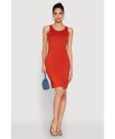 Seamless Chevron Rib Knit Tank Dress