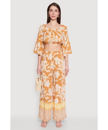 Spoon Jeans High Waisted Printed Pattern Palazzo Pants