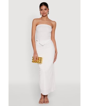 Almost Famous Textured Knit Maxi Skirt