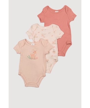 Baby Girls 0-9M Deer Graphic Bodysuits