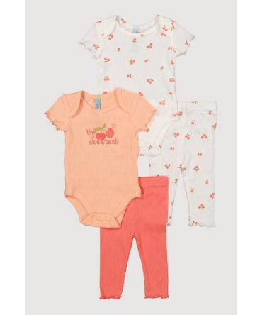 Baby Girls 0-9M The Sweetest Graphic Bodysuits and Leggings