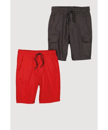 Boys Drawstring Cargo Pocket Shorts