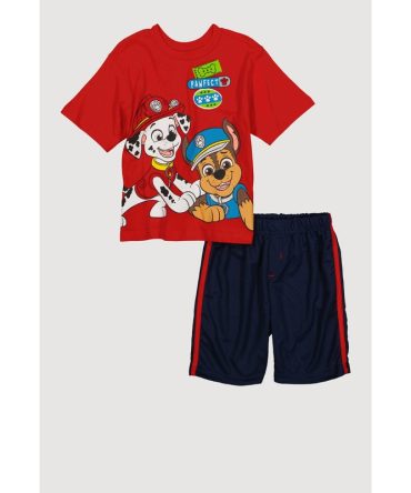 Little Boys Paw Patrol Graphic Tee and Jersey Mesh Shorts
