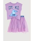 Little Girls I Like Big Bows Crew Neck Graphic T-Shirt