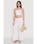 Paper Bag Waist Wide Leg Pants