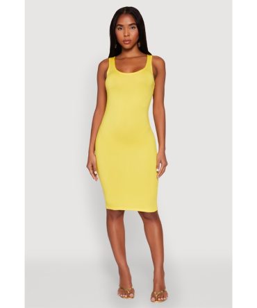 Scoop Neck Tank Midi Dress