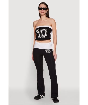 Varsity Stripe Graphic Print Pants