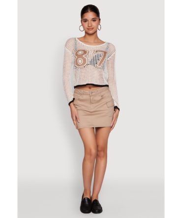 87 Crochet Long Sleeve Top