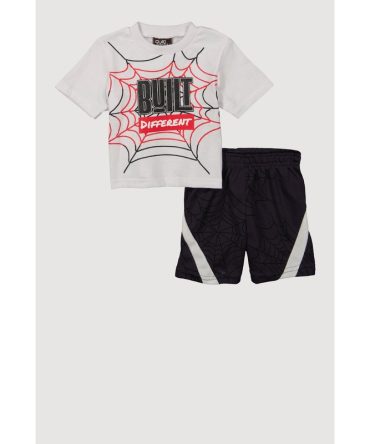 Baby Boys 12-24M Built Different Tee and Shorts