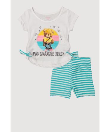 Baby Girls 0-9M Main Character Energy Tee and Shorts