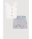 Baby Girls 12-24M Smocked Peasant Top and Shorts