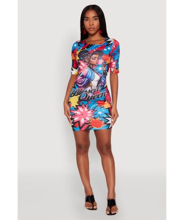 Blessed Queen Pop Art T Shirt Dress