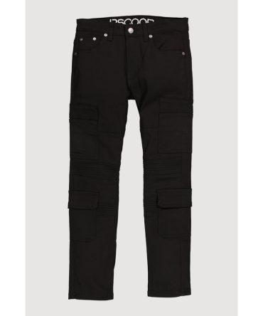 Boys Cargo Pocket Moto Jeans