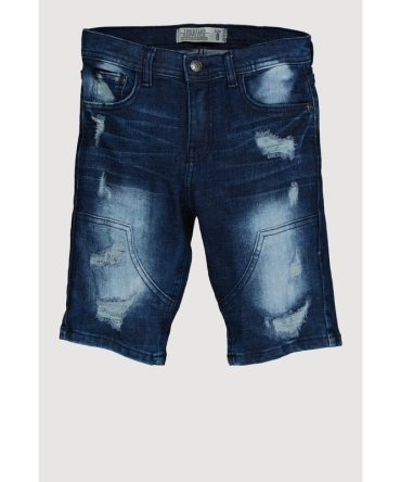 Boys Distressed Whiskered Denim Shorts