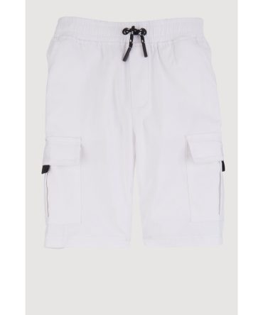 Boys Solid Drawstring Cargo Shorts