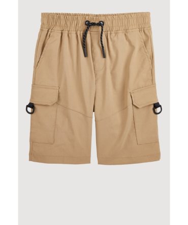 Boys Twill Drawstring Cargo Shorts