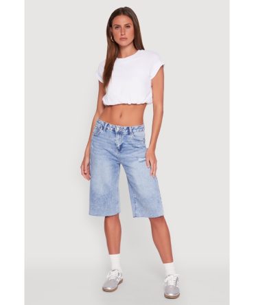Bubble Hem Cropped Tee