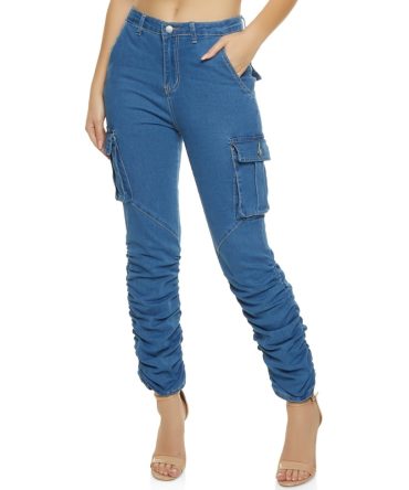 Cargo Pocket Stacked Skinny Jeans