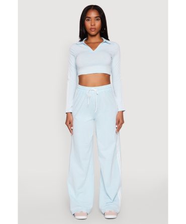 Daisy Mineral Wash Varsity Stripe Sweatpants