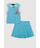 Girls Belted Decorative Stitch Cargo Pants