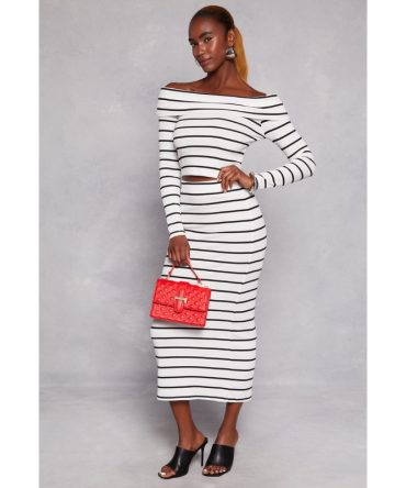 Madden Girl Striped Maxi Skirt