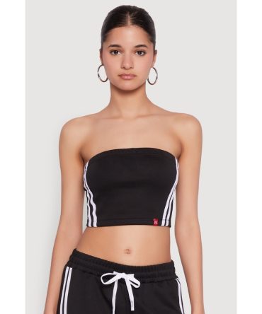 Varsity Stripe Cropped Tube Top