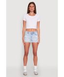 WAX Frayed Detail Straight Leg Jeans