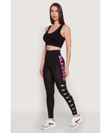 Blessed Graphic High Waisted Leggings