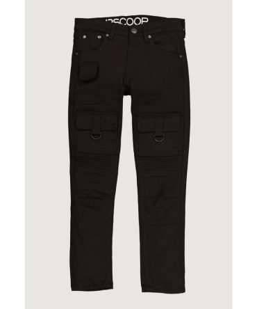 Boys Tabbed Cargo Pocket Moto Jeans