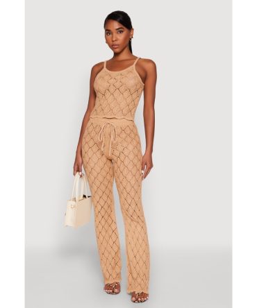 Crochet Diamond Knit Pants