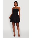 Haute Monde Tulle Lined Strapless Skater Dress
