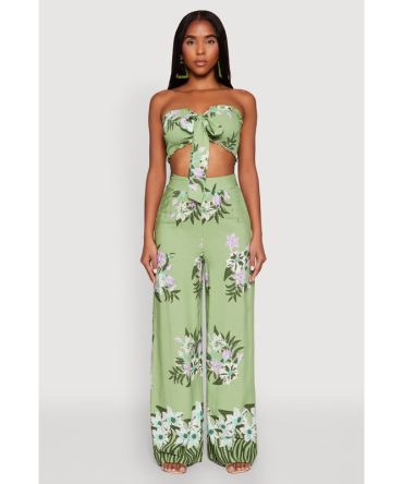 High Waist Floral Palazzo Pants