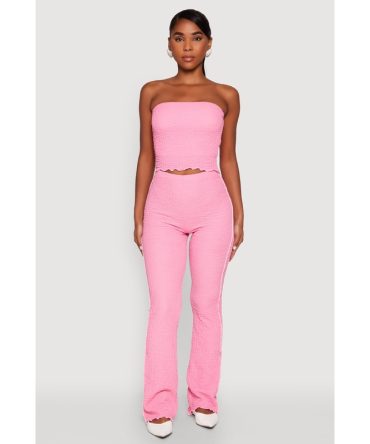High Waisted Contrast Trim Pants